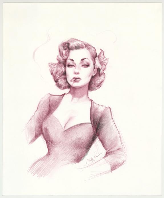 Maly Siri - Pin-up Art, Illustration originale intitulée "Iv