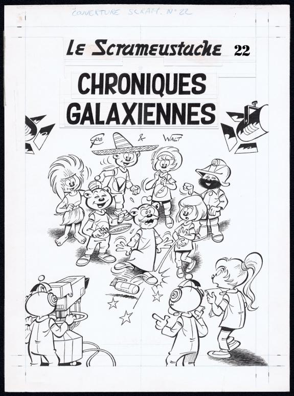 Gos / Walt - Le scrameustache, Chroniques galaxiennes, Couve