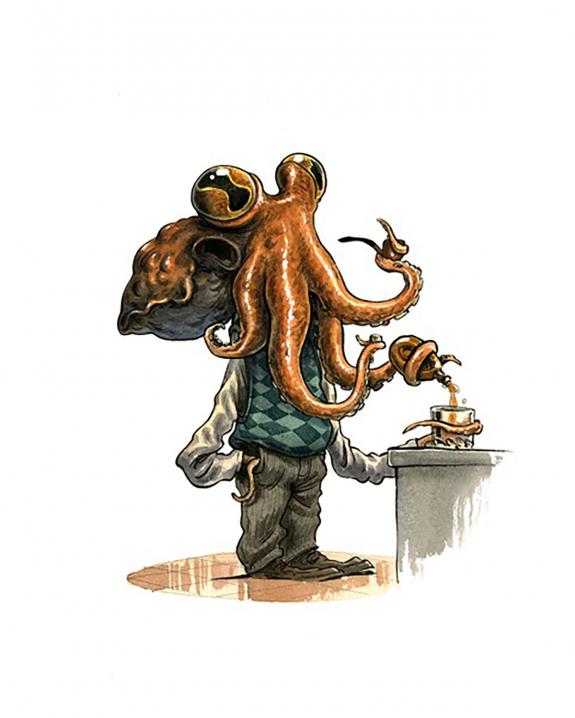 Guznag - Illustration originale - Octopus