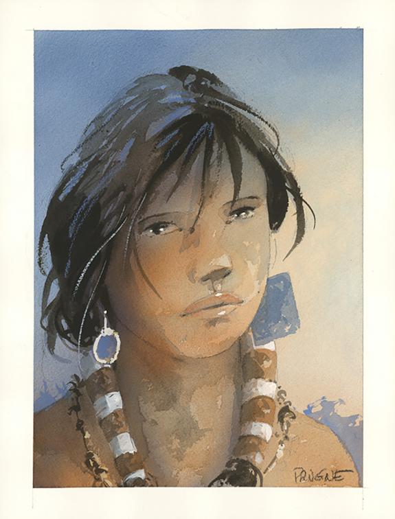 Patrick Prugne - Pocahontas , Illustration originale, Pocaho