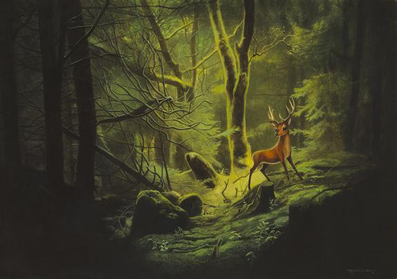 Benjamin Lacombe - Bambi , Illustration originale