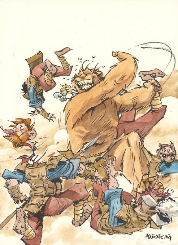 Jean-Louis Mourier - Trolls de Troy, Illustration originale 