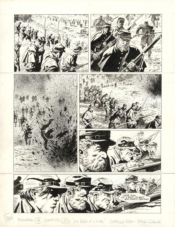 Steve Cuzor - Le combat d'Henry Fleming, Planche originale n