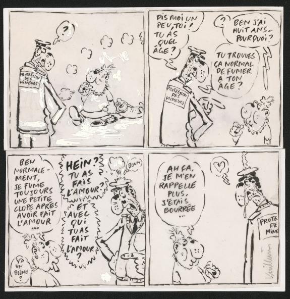 Philippe Vuillemin - Planche originale, présence de correcte