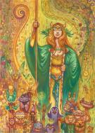 Gwendal Lemercier - Les arcanes d'Alya, femme en vert guide 