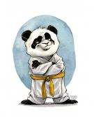 Guznag - Illustration originale - Panda judoka