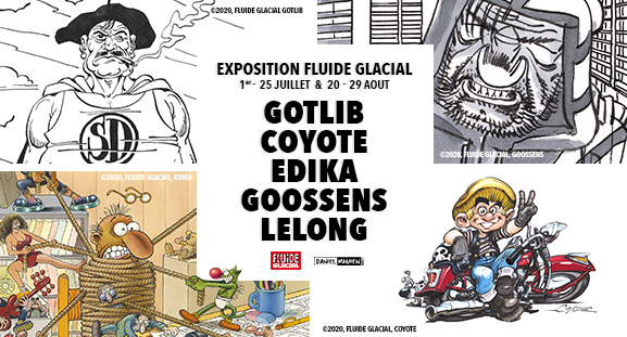 Exposition Fluide Glacial Dediee A Gotlib Coyote Edika Goossens Et Lelong Galerie Daniel Maghen