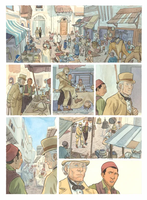 Colored original page, Artifices, un magicien en Algérie, Julen Ribas