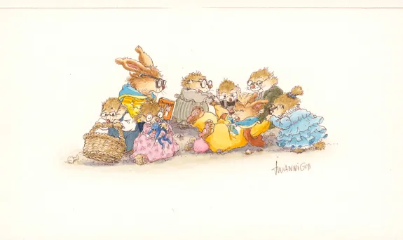 Colored illustration, La Famille Passiflore , L'Omelette géante , Loïc Jouannigot