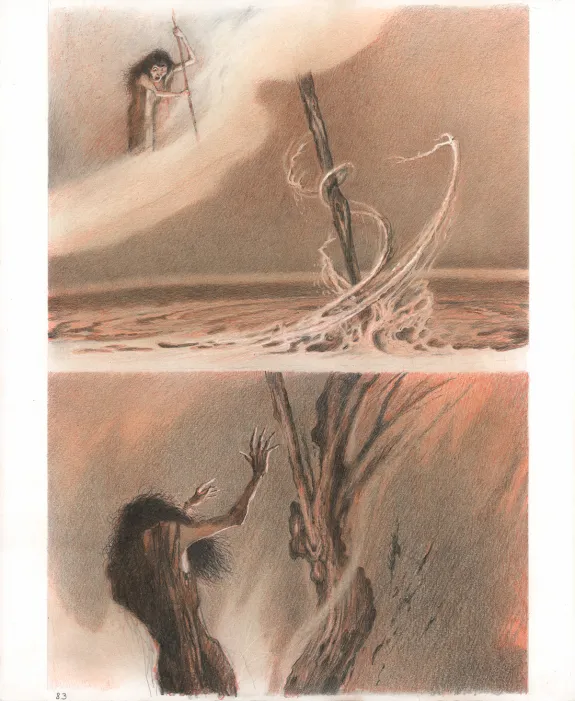Colored original page, Macbeth, Paul & Gaëtan Brizzi