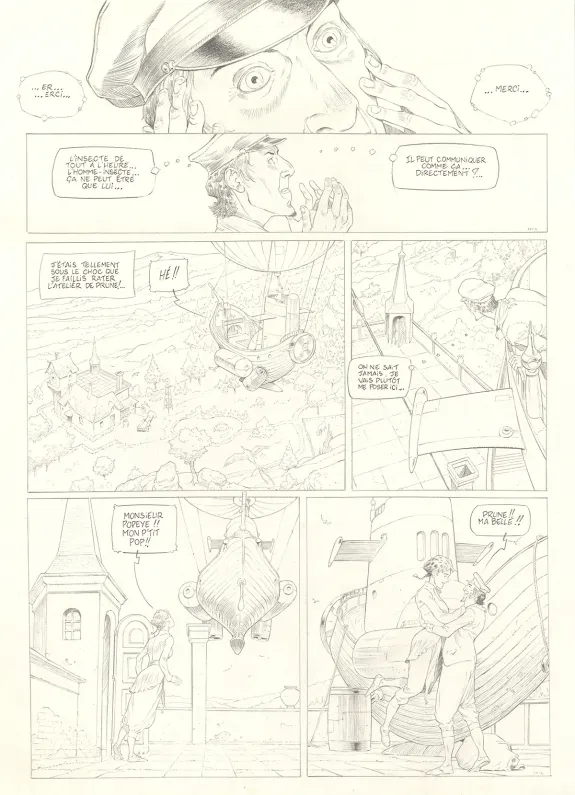 Planche noir et blanc, Sprague, Le Marin céleste (T.2), Olivier Roman