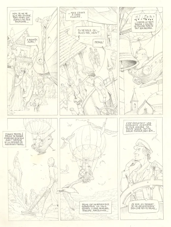 Planche noir et blanc, Sprague, Le Marin céleste (T.2), Olivier Roman