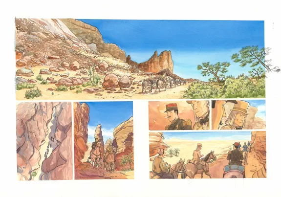 Colored original page, Artifices, un magicien en Algérie, Julen Ribas
