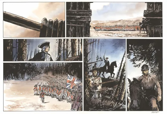 Colored original page, Nouvelle France, Bernard Vrancken
