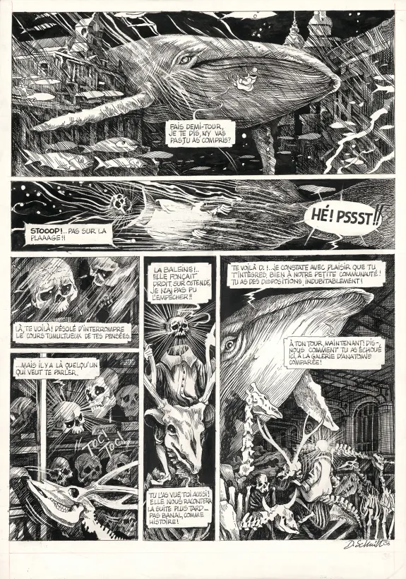 Planche noir et blanc, La Tête de mort venue de Suède, Daria Schmitt