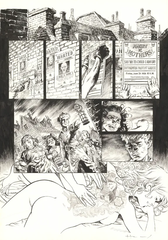 Black and white original page, Shi, Black Friday (T.5), Josep Homs