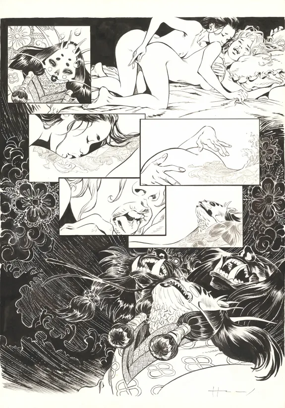 Black and white original page, Shi, Black Friday (T.5), Josep Homs