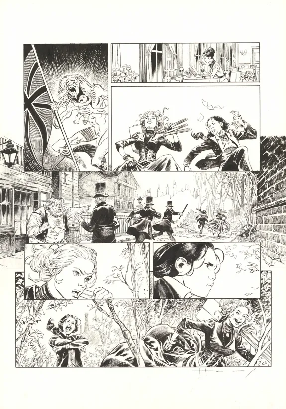 Black and white original page, Shi, Black Friday (T.5), Josep Homs