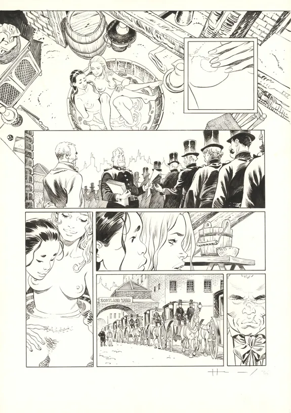 Black and white original page, Shi, La Grande Puanteur (T.6), Josep Homs
