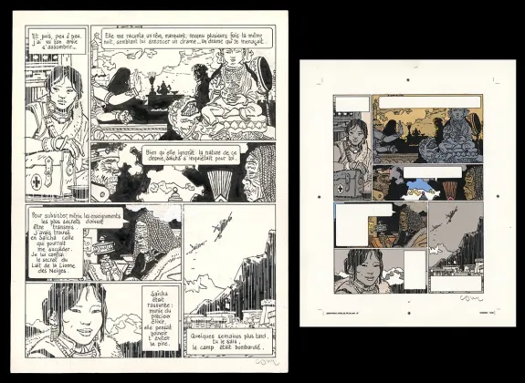 Planche noir et blanc, Jonathan, La Piste de Yéshé (T.17),  Cosey