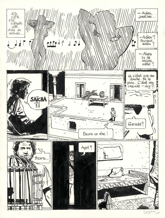 Black and white original page, Jonathan, Celle qui fut (T.16),  Cosey
