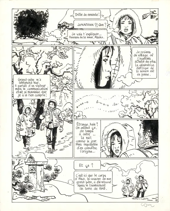 Planche noir et blanc, Jonathan, Atsuko (T.15),  Cosey