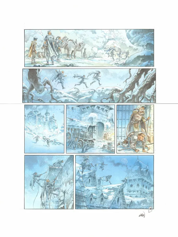 Colored original page, Les Hautes Herbes,  Grun