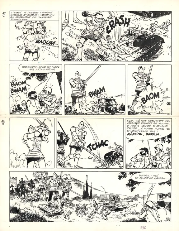 Planche noir et blanc, Tif et Tondu, Un plan démoniaque (T.22),  Will