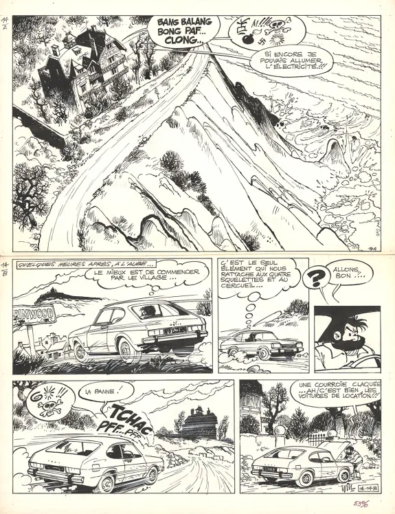 Black and white original page, Tif et Tondu, Le Retour de la Bête (T.25),  Will