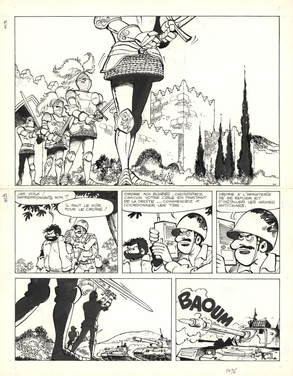 Planche noir et blanc, Tif et Tondu, Un plan démoniaque (T.22),  Will