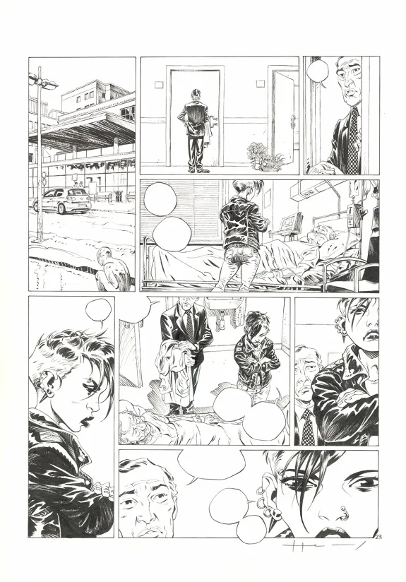 Black and white original page, Millenium, Les Hommes qui n'aimaient pas les femmes - Première partie (T.1), Josep Homs