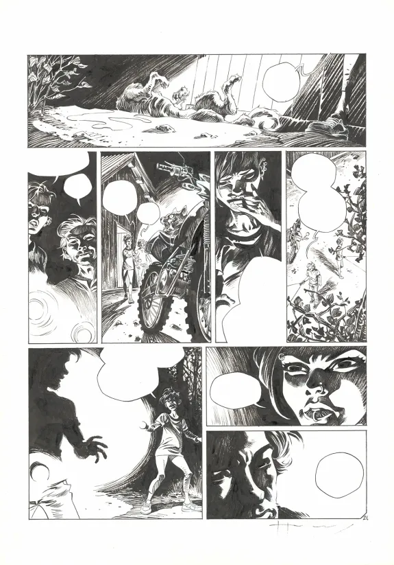 Black and white original page, Millenium, Les Hommes qui n'aimaient pas les femmes - Seconde partie (T.2), Josep Homs