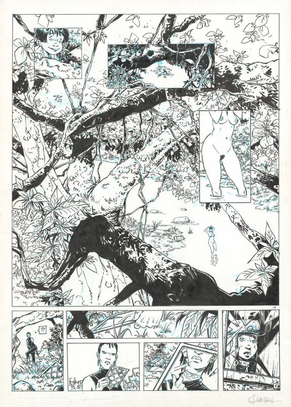 Black and white original page, Petit d'homme, Secret (T.2), Marc N'Guessan