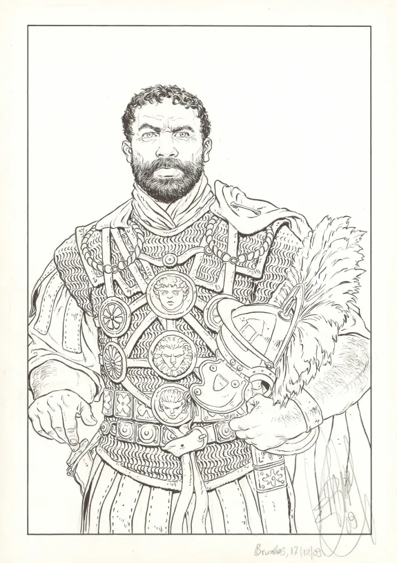 Black and white illustration, Murena, Philippe Delaby