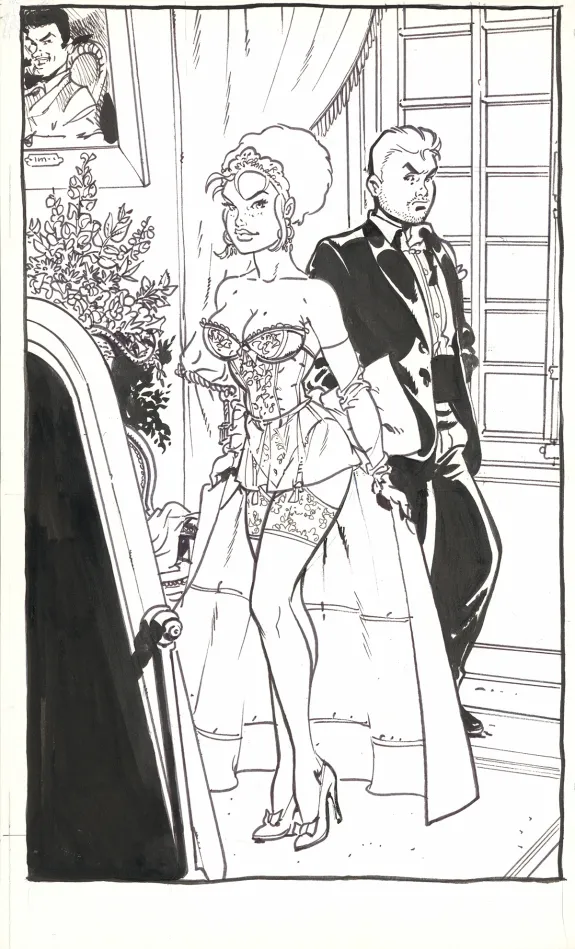 Illustration noir et blanc, Double M, Félix Meynet