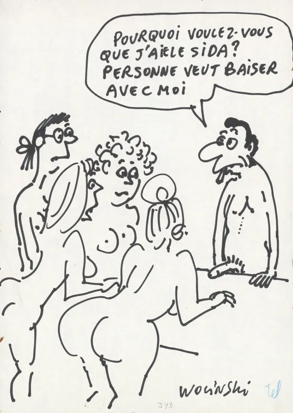 Illustration noir et blanc, Georges Wolinski