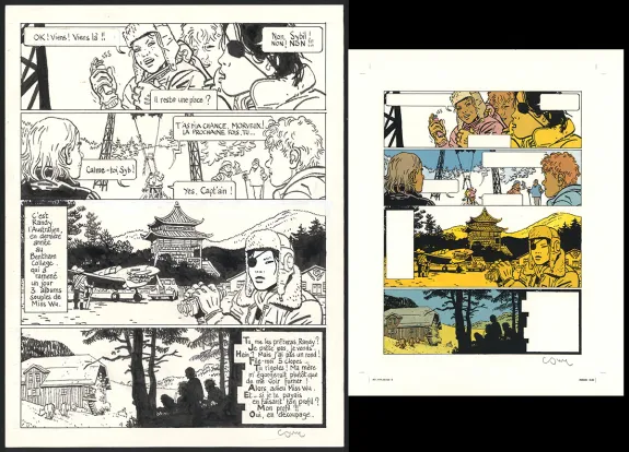 Black and white original page, Yiyun,  Cosey