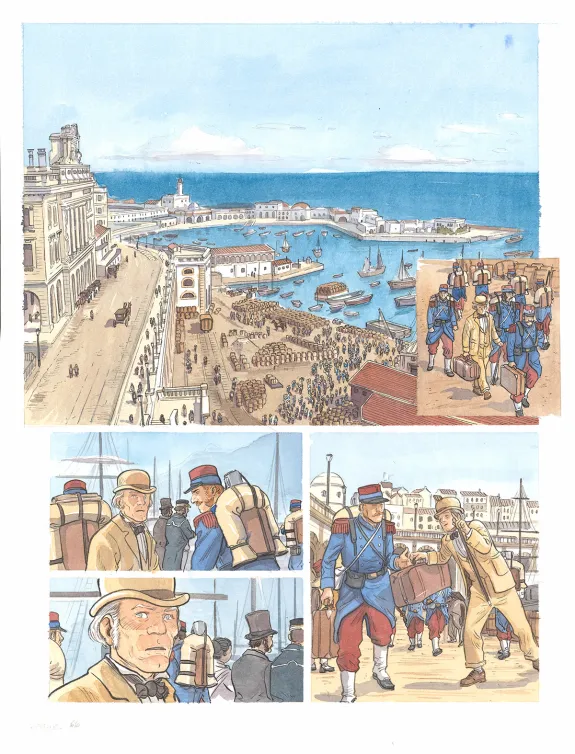 Colored original page, Artifices, un magicien en Algérie, Julen Ribas