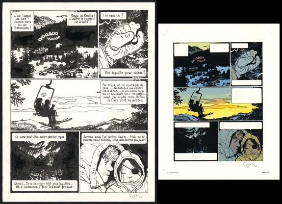 Black and white original page, Yiyun,  Cosey