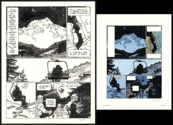 Black and white original page, Yiyun,  Cosey