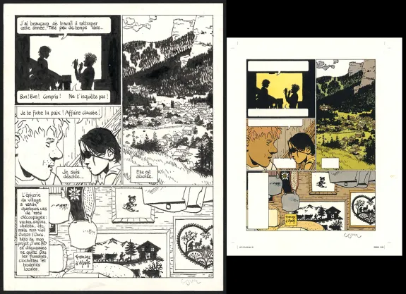 Black and white original page, Yiyun,  Cosey