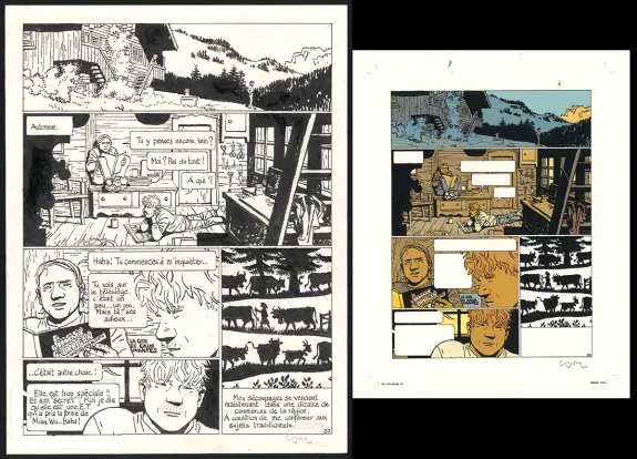 Black and white original page, Yiyun,  Cosey