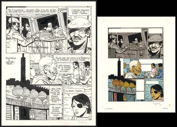 Black and white original page, Yiyun,  Cosey