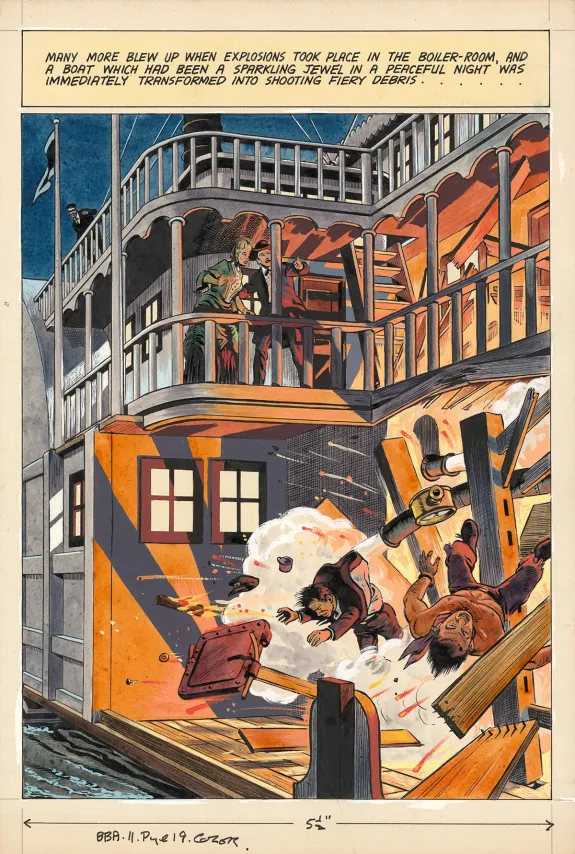Colored original page, Buffalo Bill Annual, Denis McLoughlin
