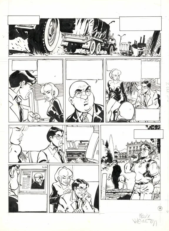 Planche noir et blanc, Tatiana K., Félix Meynet