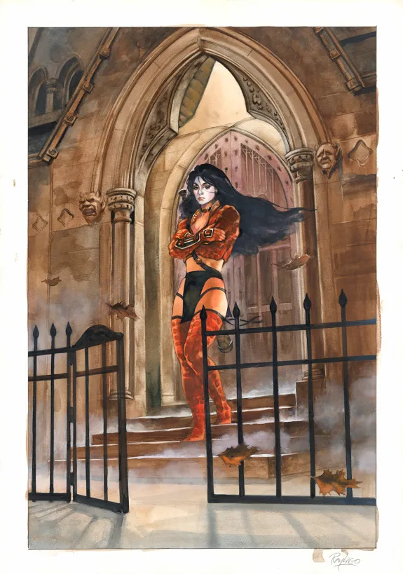 Colored original page, Shi: Masquerade, Ray Lago