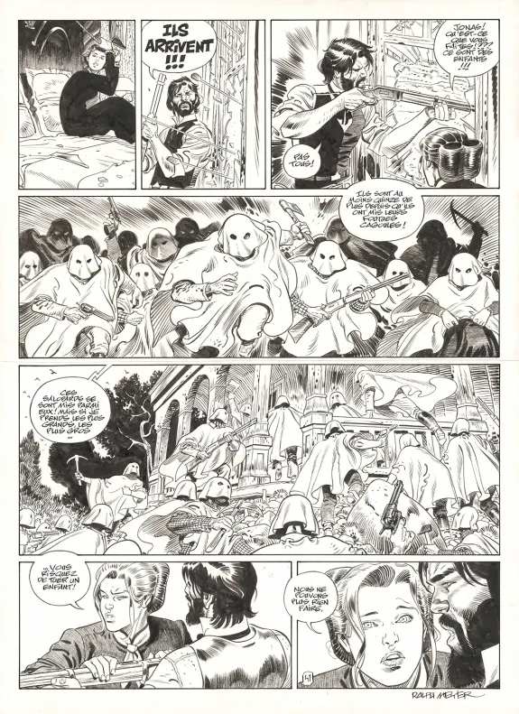 Planche noir et blanc, Undertaker, Le Monde selon Oz (T.8), Ralph Meyer