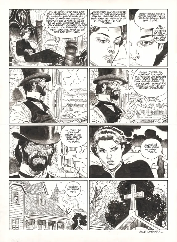 Planche noir et blanc, Undertaker, Le Monde selon Oz (T.8), Ralph Meyer