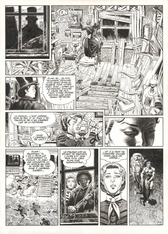 Black and white original page, Undertaker, Le Monde selon Oz (T.8), Ralph Meyer