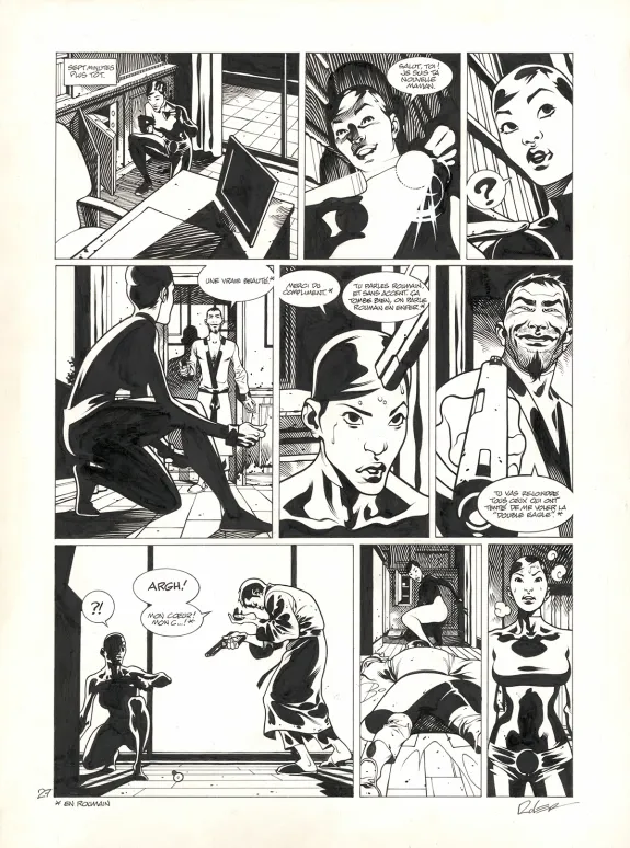 Illustration noir et blanc, Jazz Maynard, Mélodie d'El Raval (T.2),  Roger